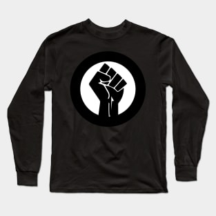 Black Lives Matter Fist and Circle No Wording Long Sleeve T-Shirt